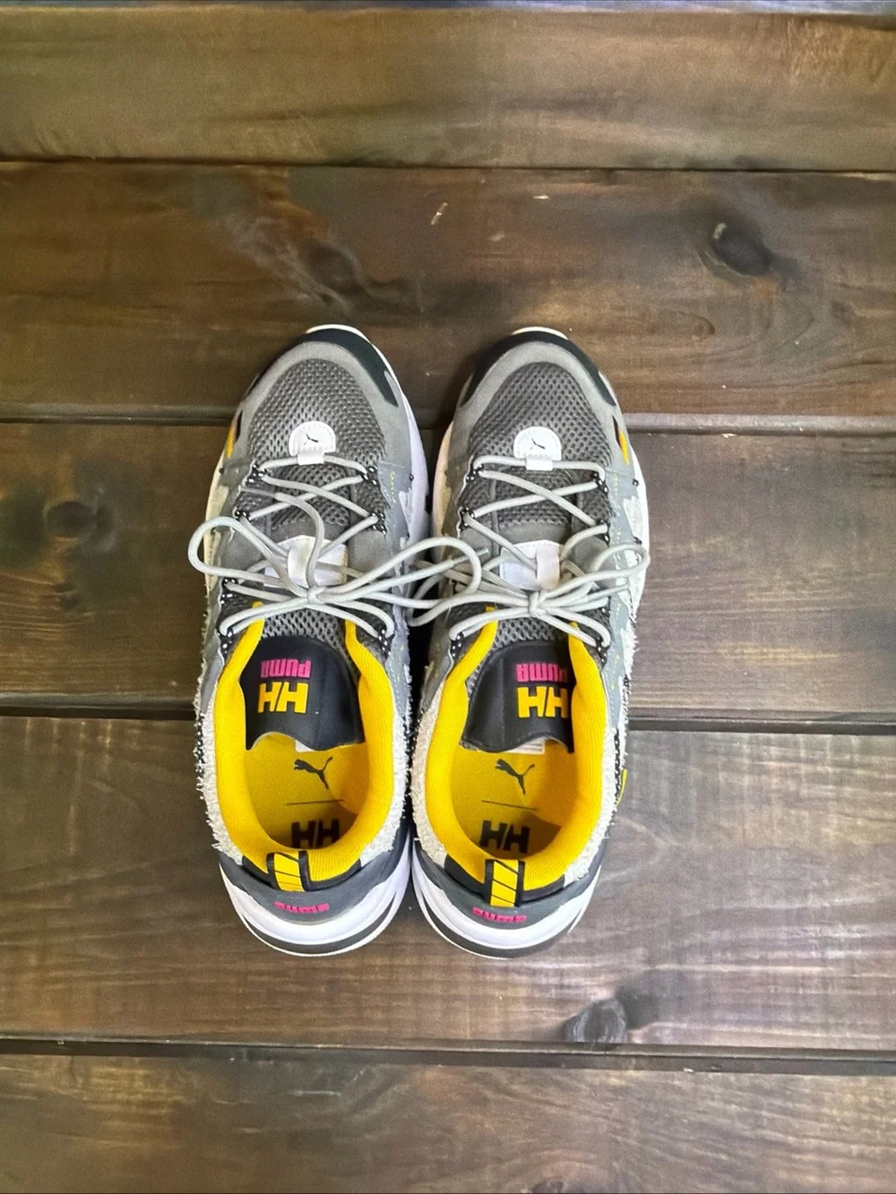 NEW Puma Helly Hansen X LQDCELL Omega Quiet Shade Gray Sneakers Shoes Men Sz 13